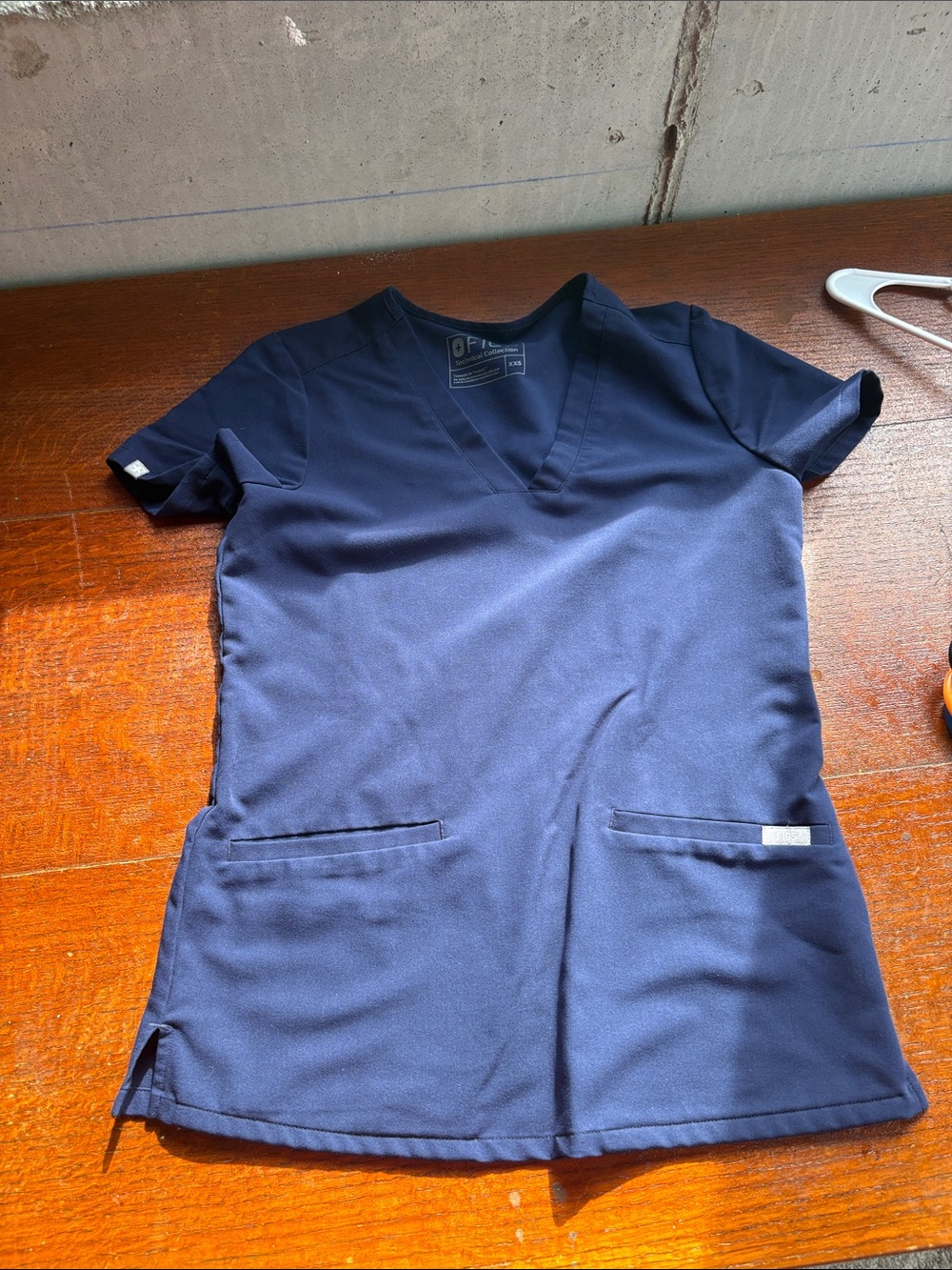 Figs Navy V-Neck Scrub Top
